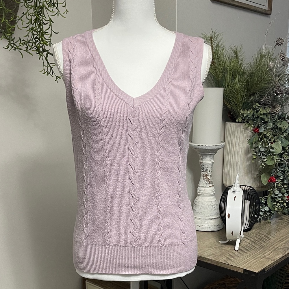 Milano Soft Purple Knit Top Sz M